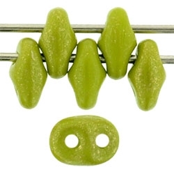 SuperDuo 2/5mm : 8 Grams - TSD-GM53420 - Opaque Olive - Marbled Gold