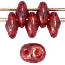 SuperDuo 2/5mm : 8 Grams - Luster - Ruby