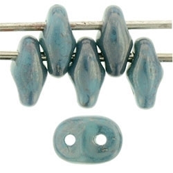 SuperDuo 2/5mm : 8 Grams - Moon Dust - Turquoise