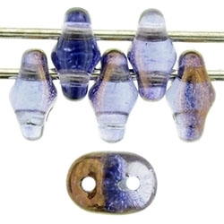 SuperDuo 2/5mm : 8 Grams - TSD-RR2050  - Luster Bronze 1/2 - Tanzanite