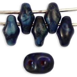 SuperDuo 2/5mm : 8 Grams - Cobalt - Picasso