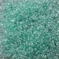 Twin Bead 2.5X5mm Crystal LT Aqua Pearl - Approx 23 gram tube