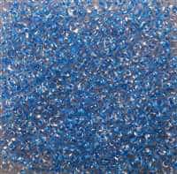 Twin Bead 2.5X5mm Crystal LT Blue Color Lined - Approx 23 gram tube