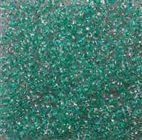 Twin Bead 2.5X5mm Crystal Green Color Lined - Approx 23 gram tube
