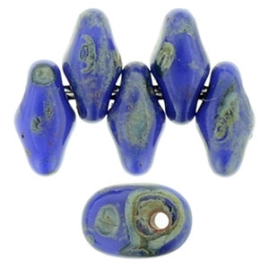 UN0533050-86800 - SuperUuo 2.5X5mm Opaque Blue Travertin - 25 Beads