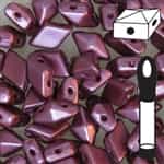 VDD-25031 - DiamonDuoâ„¢ 2-Hole Beads - 5x8mm - Pastel Burgundy - 12 Gram Vial (approx 80 pcs)