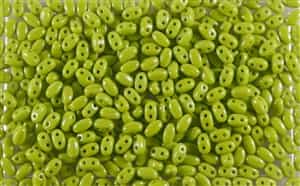 SUPERDUO BEADS 2.5x5mm 8 Grams OPAQUE GREEN