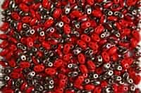 SUPERDUO BEADS 2.5x5mm 8 Grams  CORAL CAPRI BEAD