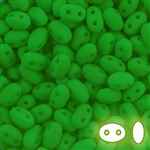 SUPERDUO BEADS - SMOOTH OUTLINE - 2.5mmx5mm - 8 Grams - VSD-BNGR -100 - Bright Neon Green