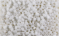 SUPERDUO BEADS 2.5x5mm 8 Grams OPAQUE CHALK WHITE