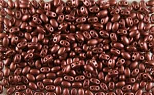 SUPERDUO BEADS 2.5x5mm 8 Grams MATTE COPPER