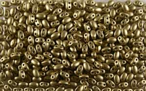 SUPERDUO BEADS 2.5x5mm 8 Grams MATTE GOLDEN OLIVE