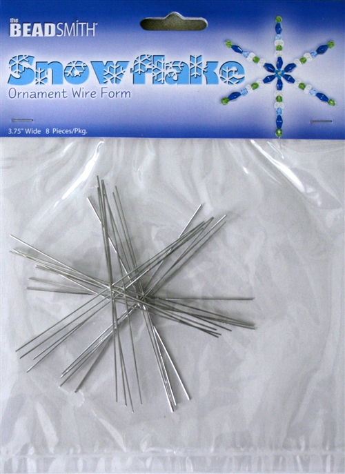 BeadSmith Snowflake Ornament Wire Forms, 3.75" Wide