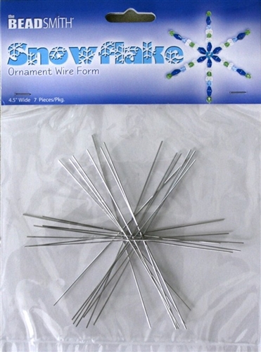 BeadSmith Snowflake Ornament Wire Forms, 4.5" Wide