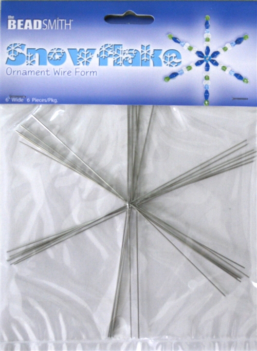 BeadSmith Snowflake Ornament Wire Forms, 6" Wide