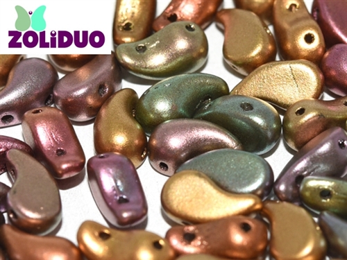 [ OR ] ZoliDuo-K01641-L - ZoliDuo 5x8mm - Purple Iris Gold - Left Version - 12 count