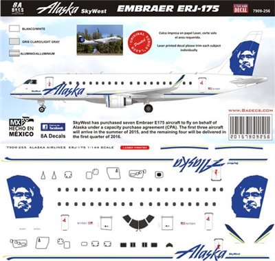 1:100 Alaska Airlines (2015 cs) Embraer 175