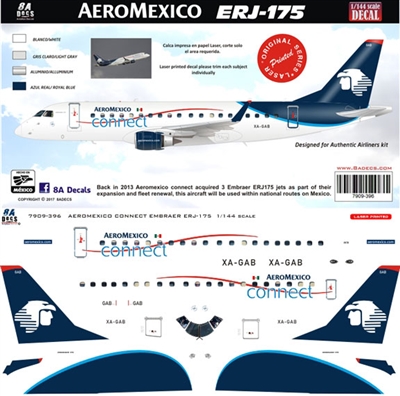 1:100 AeroMexico Connect Embraer 175