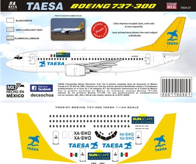 1:144 Taesa Boeing 737-300