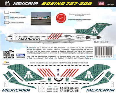 1:144 Mexicana Boeing 727-200 (Chivajet)