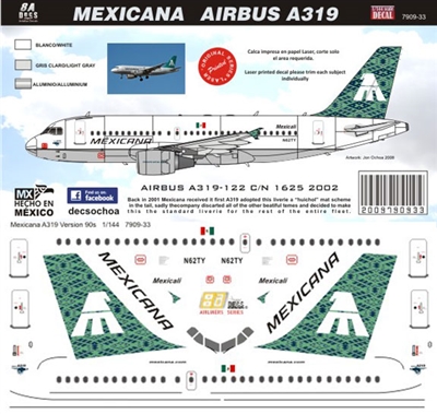 1:144 Mexicana Airbus A.319