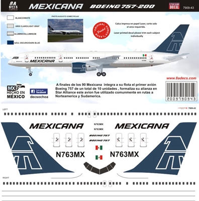 1:144 Mexicana (2006 cs) Boeing 757-200