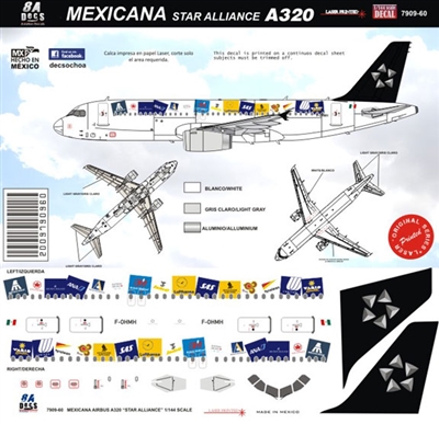1:144 Mexicana 'Star Alliance' Airbus A.320