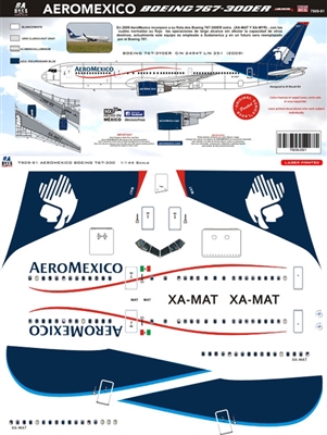 1:144 AeroMexico (2009 cs) Boeing 767-300ER