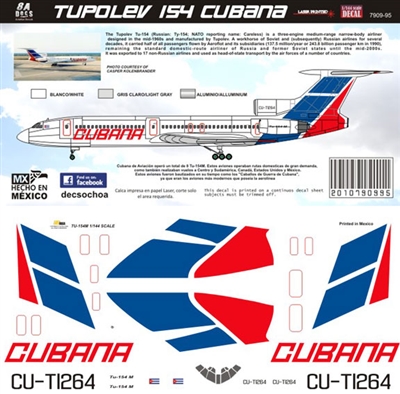 1:144 Cubana Tupolev Tu.154