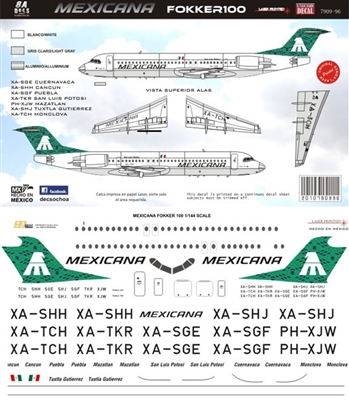 1:144 Mexicana Fokker 100