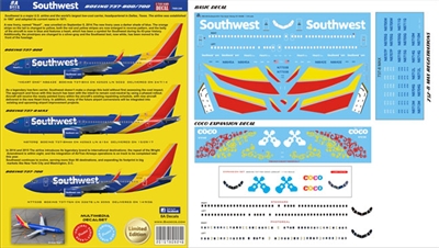 1:144 Southwest Airlines (2015 cs) Boeing 737-700, -800, -MAX8 with Coco