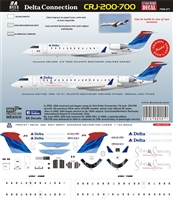 1:144 Delta Connection (2002 cs) Canadair CRJ-200, CRJ-700