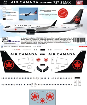 1:144 Air Canada (2017 cs) Boeing 737-MAX8