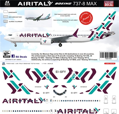 1:144 Air Italy Boeing 737-MAX8