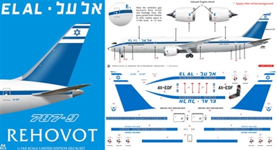 1:144 El Al 'Rehovot' (retro cs) Boeing 787-9