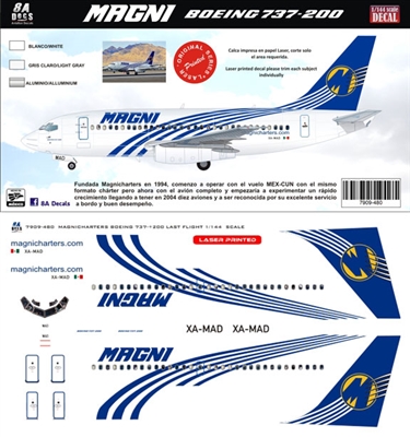 1:144 Magnicharters (2014 cs) Boeing 737-200