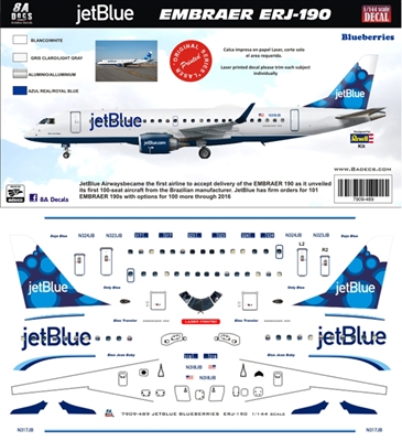 1:144 JetBlue Embraer 190 (Blueberries cs)