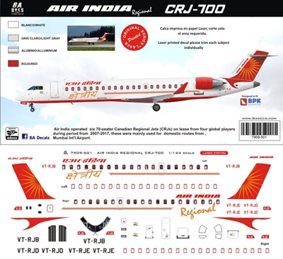 1:144 Air India Regional Canadair CRJ-700