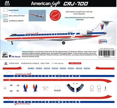 1:144 American Eagle Canadair CRJ-700