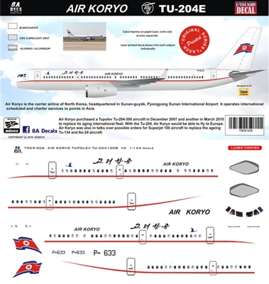 1:144 Air Koryo Tupolev 204