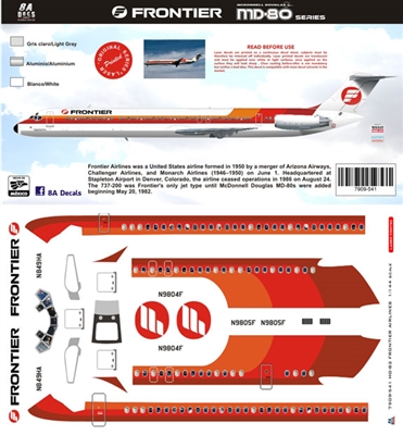 1:144 Frontier Airlines McDD MD80