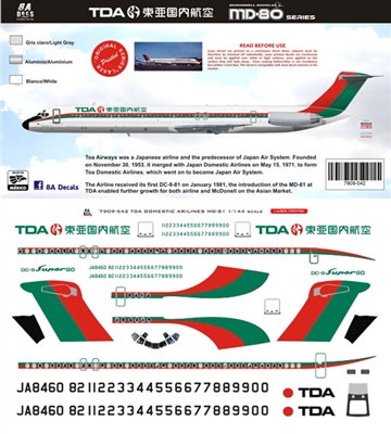 1:144 Toa Domestic Airlines (TDA) McDD MD80