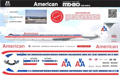 1:144 American Airlines (ex Reno Air) McDD MD80 / 87 / 90