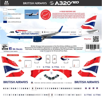 1:144 British Airways Airbus A.320NEO