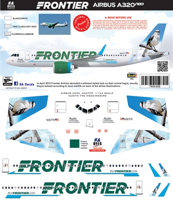 1:144 Frontier Airbus A.320NEO 'Austin the Mockingbird'