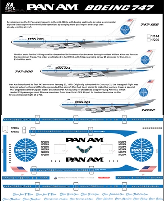 1:144 Pan Am Boeing 747-100 / -200B / SP