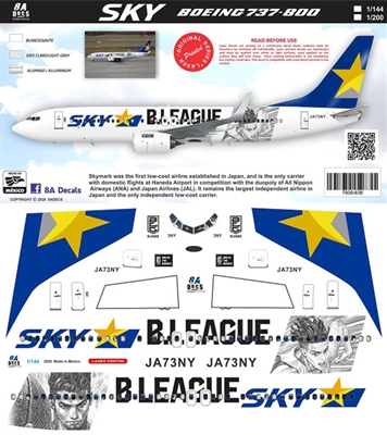 1:144 Skymark Airlines 'B League' Boeing 737-800