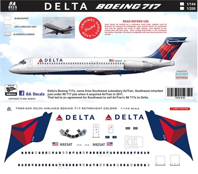 1:144 Delta Airlines Boeing 717-200