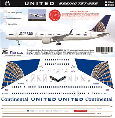 1:144 United Airlines Boeing 757-200 (Minicraft)