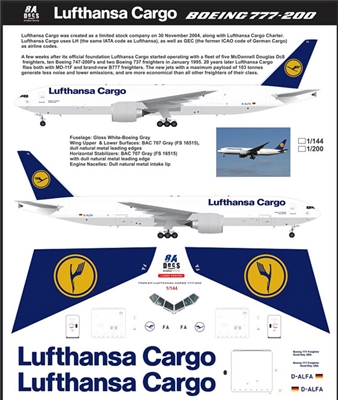 1:144 Lufthansa Cargo Boeing 777-2F